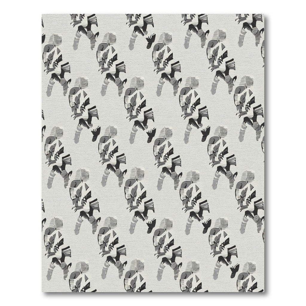 Abstract Figures Black White Monochromatic Rug