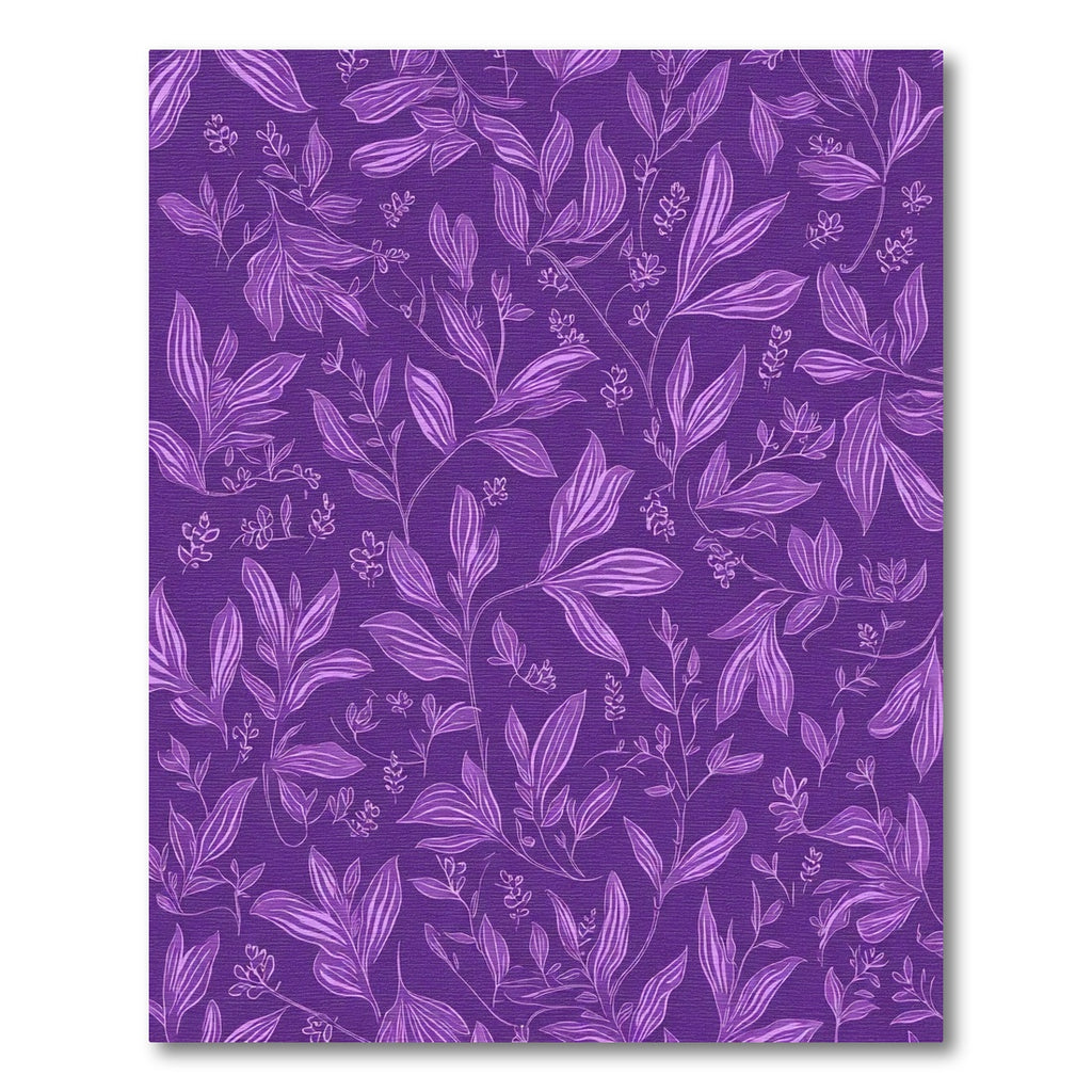 Bold Purple Floral Vines Rug