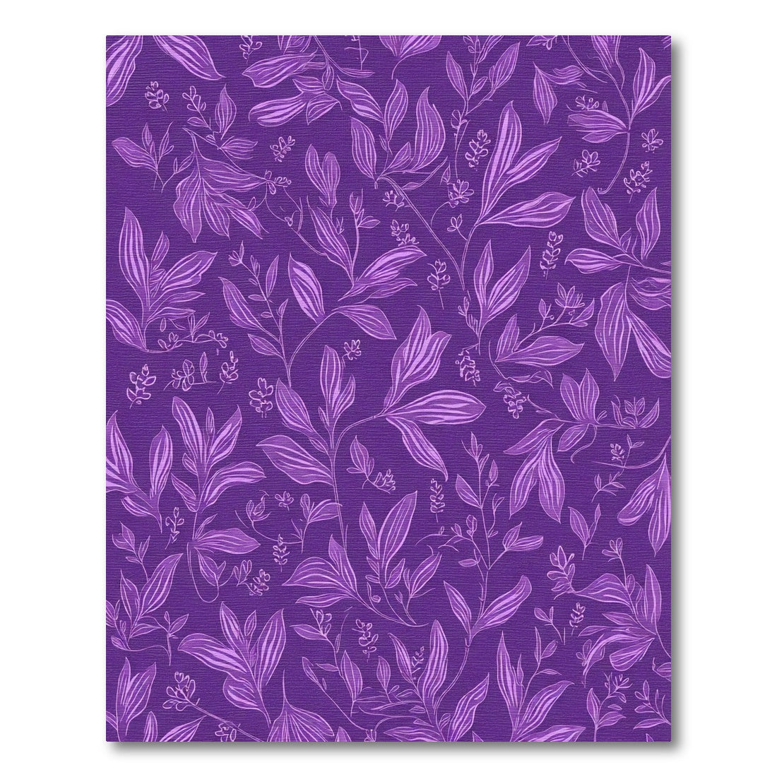 Bold Purple Floral Vines Rug