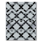 Gray Diamond Lattice Intersecting Lines Rug