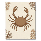 Brown Crab and Coral Border Rug