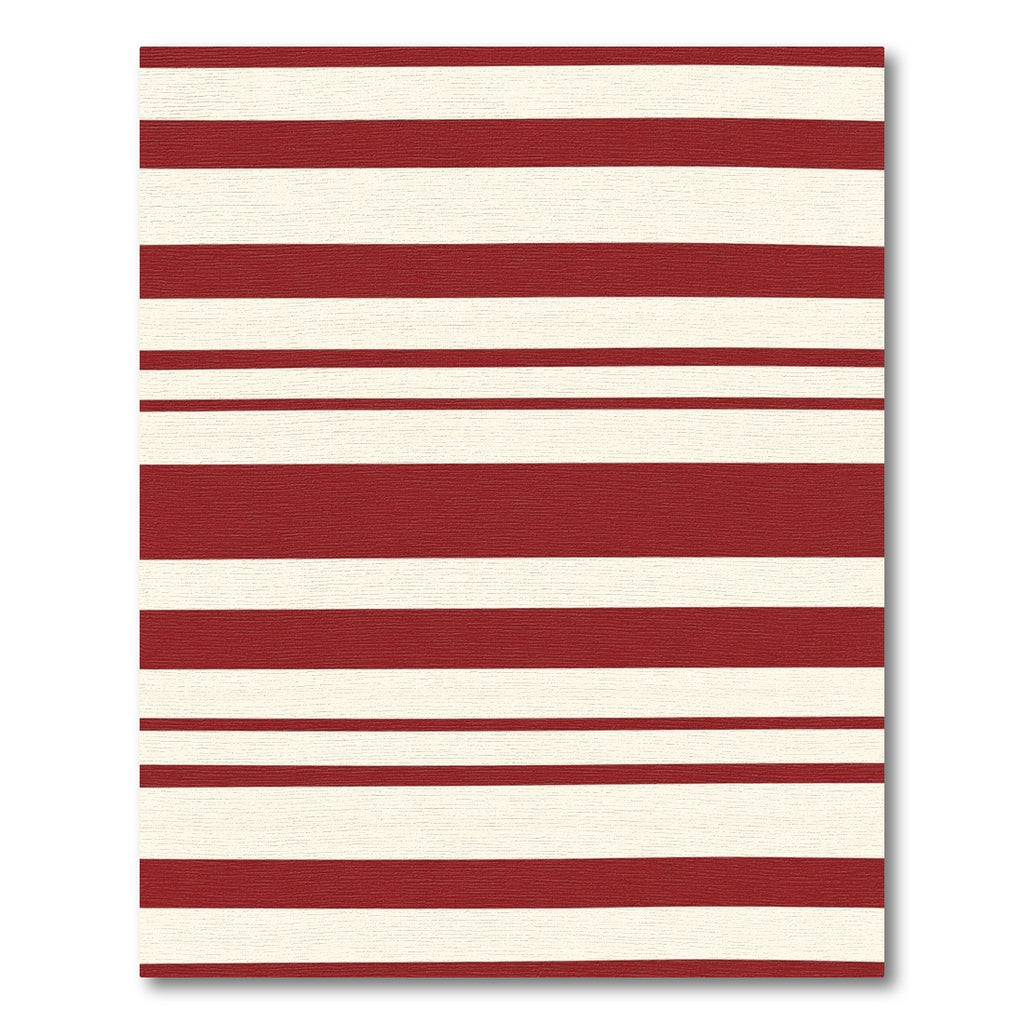 Classic Red White Stripes Rug