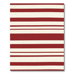 Classic Red White Stripes Rug