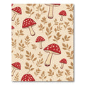 Whimsical Red Mushroom Pattern Rug