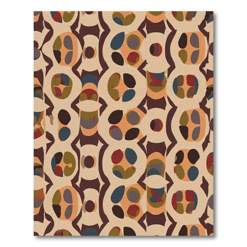 Abstract Geometric Earth Tone Rug