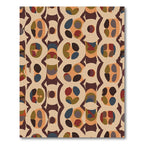 Abstract Geometric Earth Tone Rug