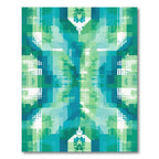 Abstract Geometric Teal Green Rug