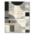 Modern Neutral Geometric Abstract Lines Rug