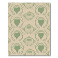 Sage Green Abstract Art Nouveau Rug