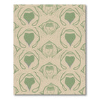 Sage Green Abstract Art Nouveau Rug