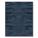 Deep Blue Horizontal Glitch Rug