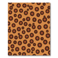 Amber Brown Dotted Circles Rug
