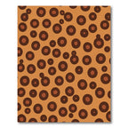 Amber Brown Dotted Circles Rug