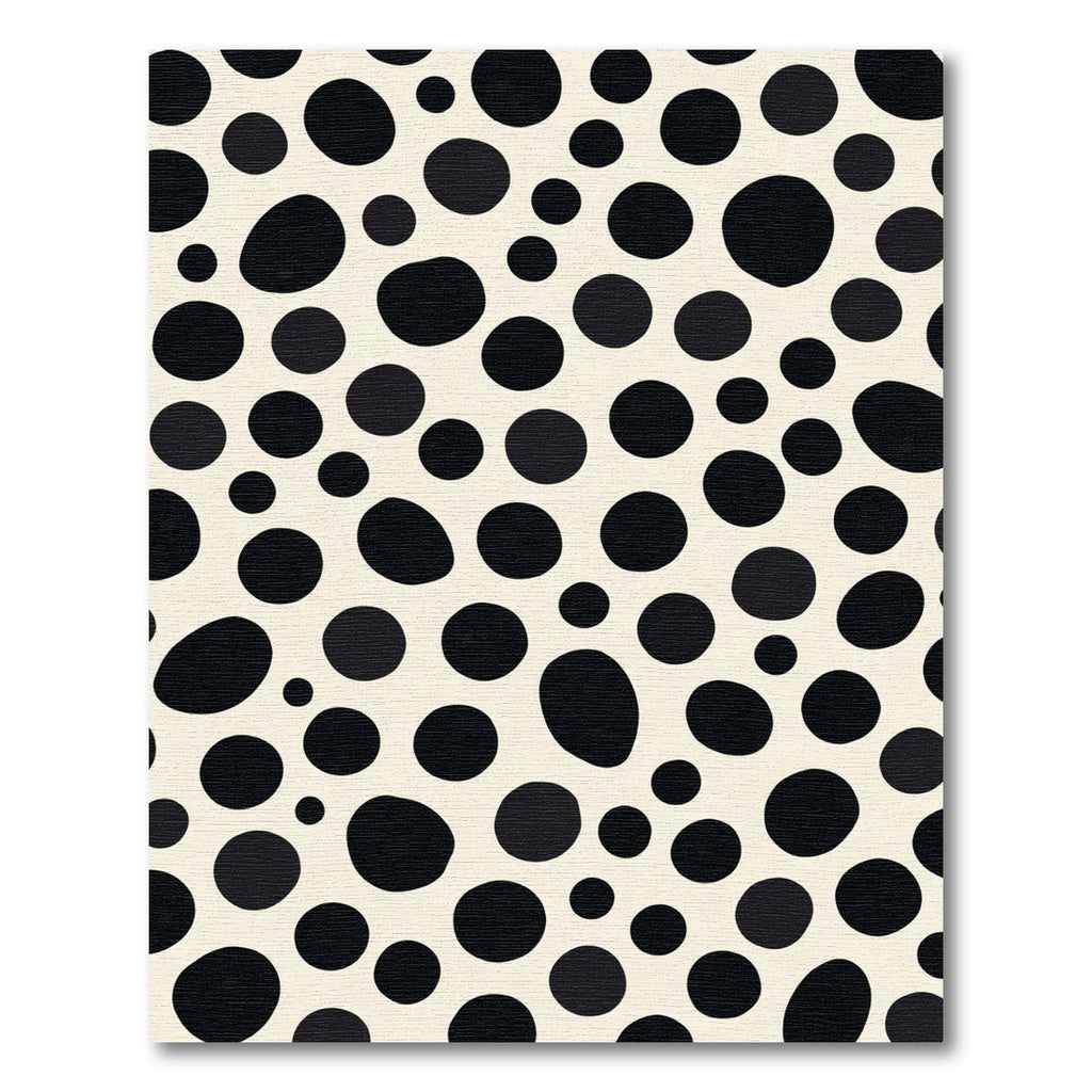 Black Cream Organic Dots Rug