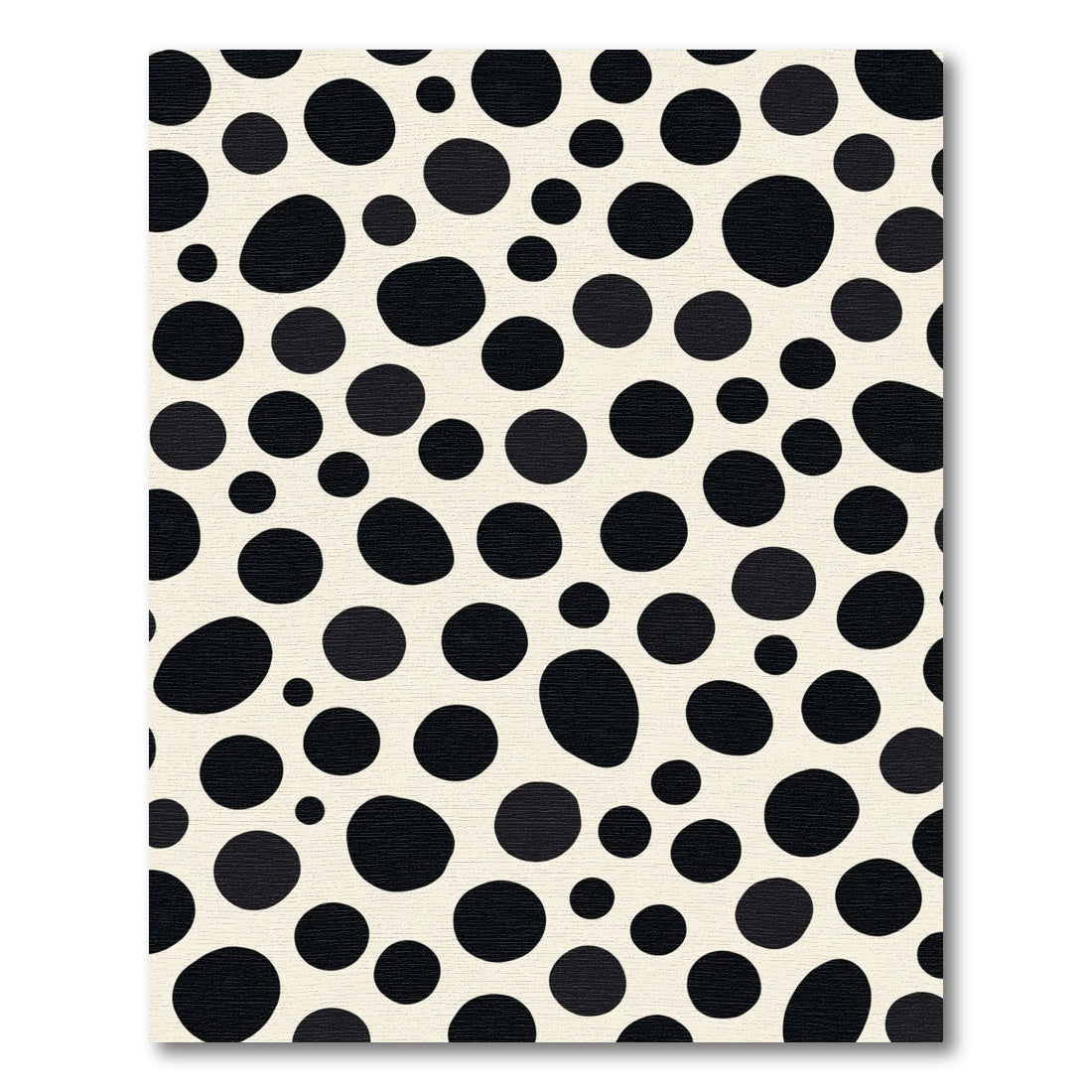 Black Cream Organic Dots Rug