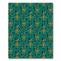 Emerald Gold Abstract Damask Rug