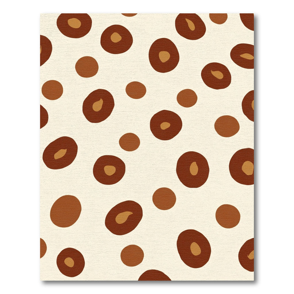 Cream Brown Abstract Spot Rug