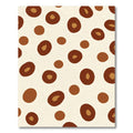 Cream Brown Abstract Spot Rug