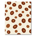Cream Brown Abstract Spot Rug