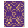 Regal Purple Golden Floral Serpentine Rug
