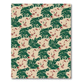 Deep Green Evergreen Branch Accents Rug