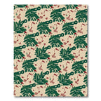 Deep Green Evergreen Branch Accents Rug