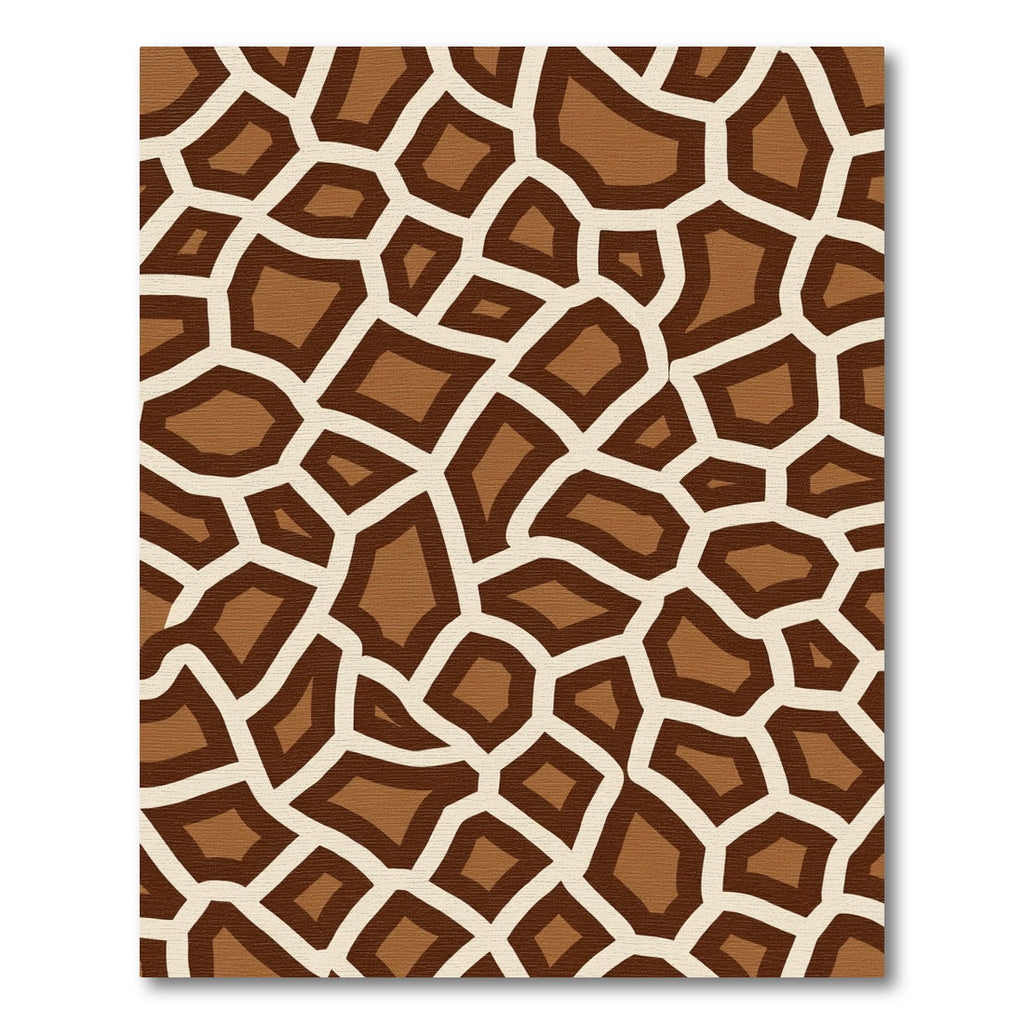 Brown Giraffe Spots Texture Rug