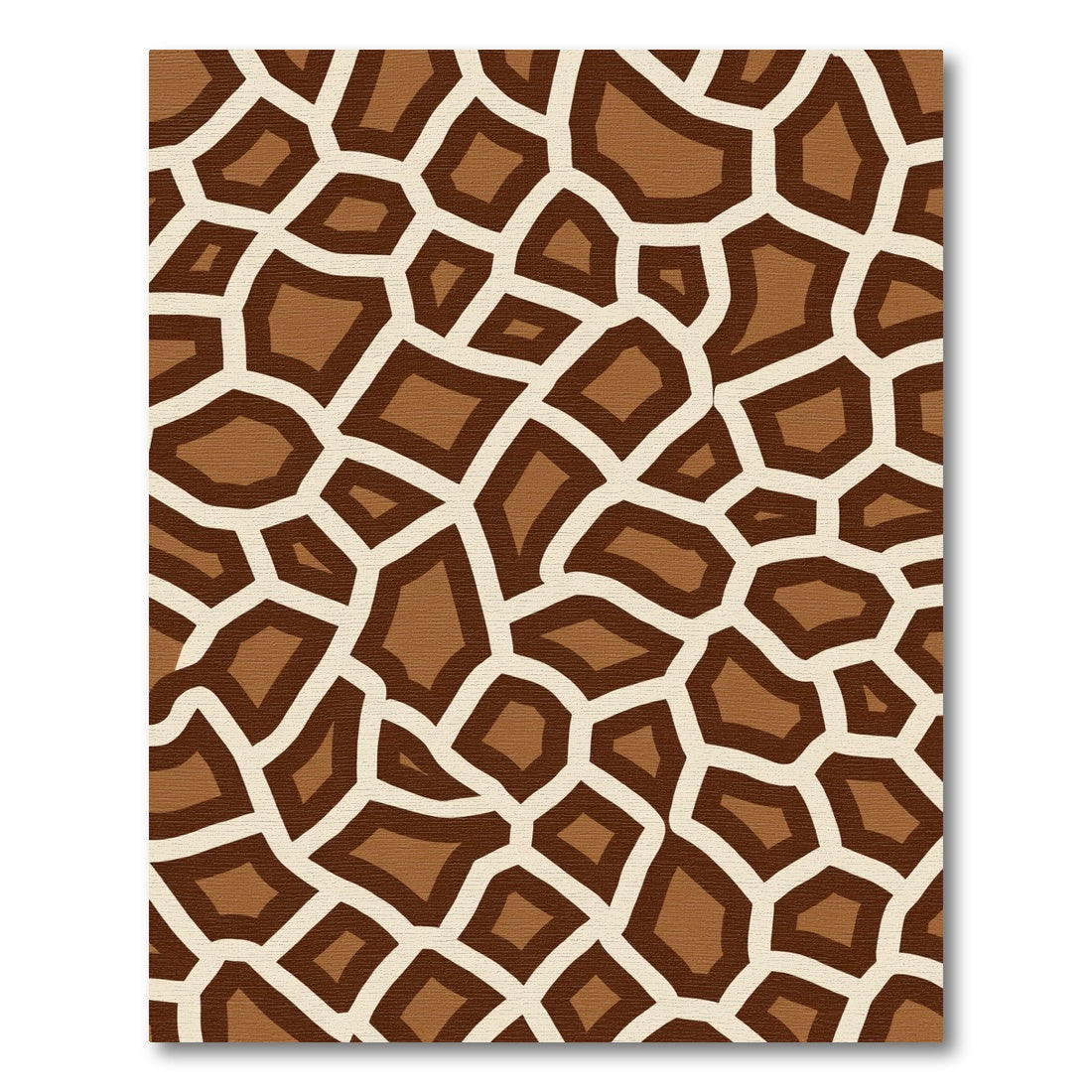 Brown Giraffe Spots Texture Rug