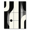 Monochromatic Abstract Geometric Arch Rug