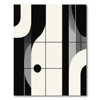 Monochromatic Abstract Geometric Arch Rug
