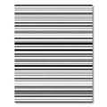 Black White Wide Thin Stripe Rug