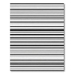 Black White Wide Thin Stripe Rug