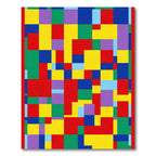 Vibrant Geometric Color Block Arrangement Rug