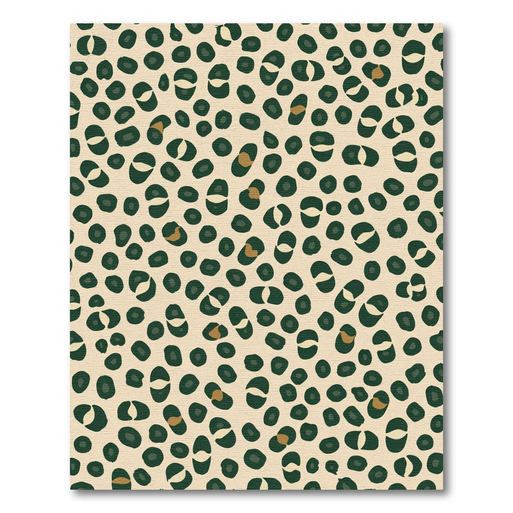 Natural Green Leopard Spots Rug