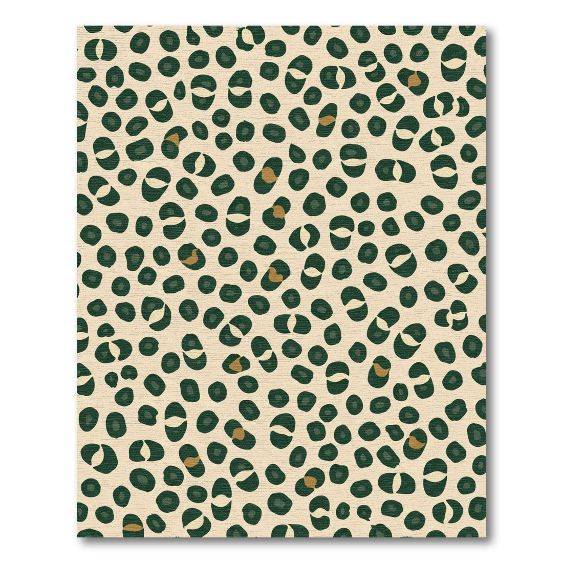 Natural Green Leopard Spots Rug