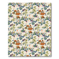Whimsical Abstract Botanical Ochre Rug