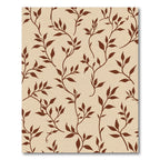 Brown Branch Leafy Vine Rug