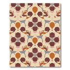 Terracotta Abstract Organic Symmetrical Rug