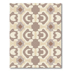 Beige Organic Mid Century Geometric Rug