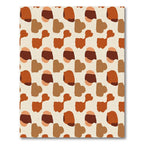 Earthy Brown Terracotta Organic Abstract Rug