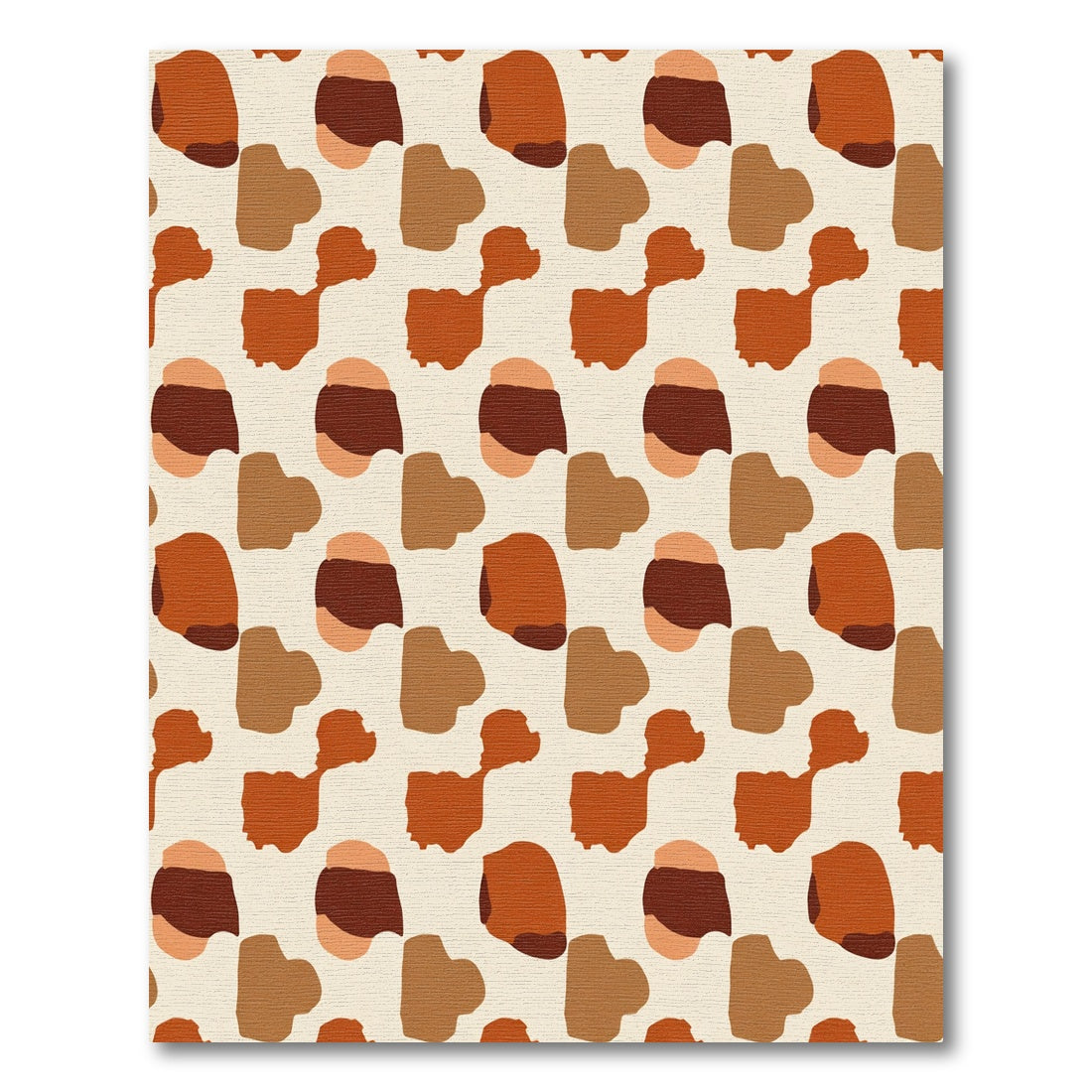 Earthy Brown Terracotta Organic Abstract Rug