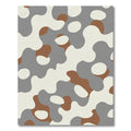 Brown Gray Organic Camouflage Shapes Rug