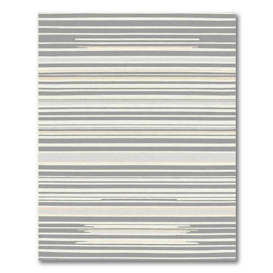 Subtle Gray Beige Thin Stripe Rugblockquote Rug