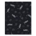 Gray Silhouette Cat Floral Collection Rug