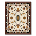 Earth Tones Folk Art Medallion Rug