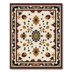 Earth Tones Folk Art Medallion Rug
