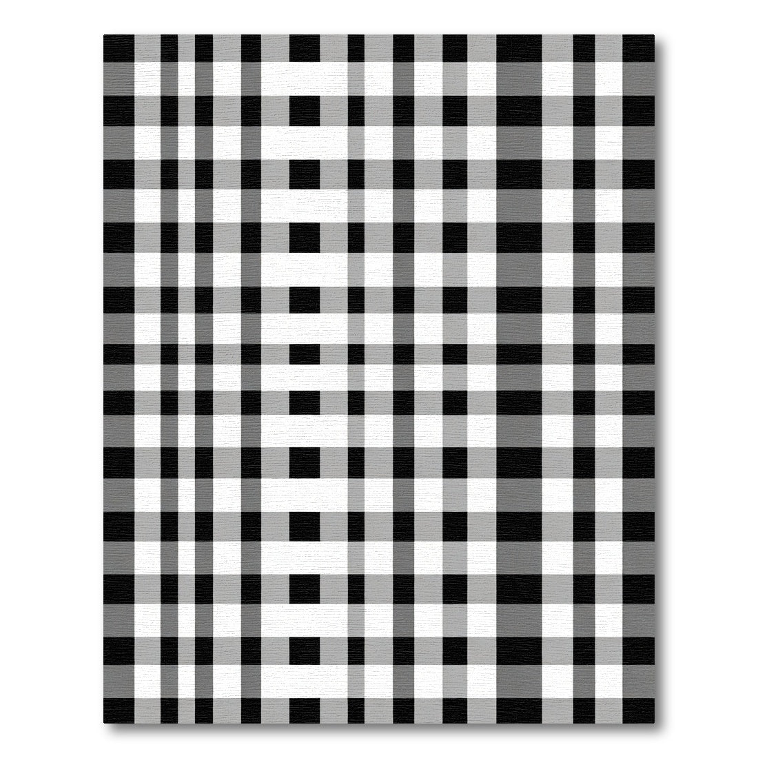 Classic Monochrome Lattice Weave Rug