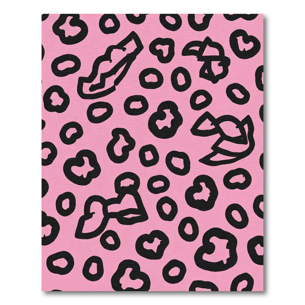 Playful Pink Leopard Spots Rug