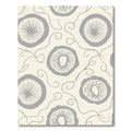 Gray Floral Vine Round Medallion Rug