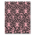 Bold Pink Black Abstract Organic Flow Rug
